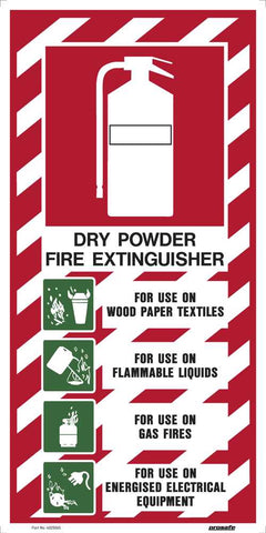 Fire Extinguisher Sign | Dry Powder, Standard- 200 x 400mm
