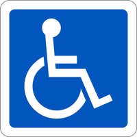 Wheelchair Sign - 150 x 150mm Rigid