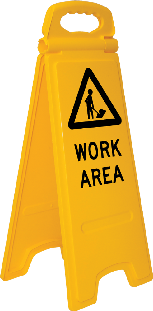 Floor Stand Sign | Work Area 670mm