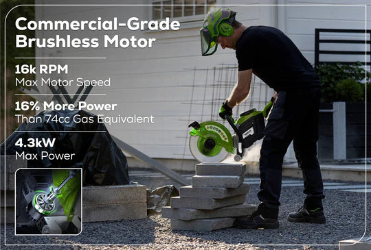 Greenworks 82V 14" Concrete Saw Kit