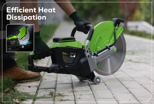 Greenworks 82V 14" Concrete Saw Kit