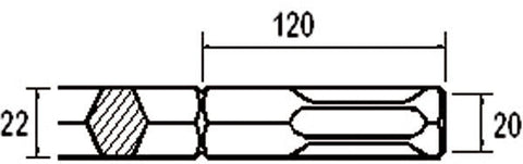 Masonry Hex Chisel Bit - Narrow Chisel