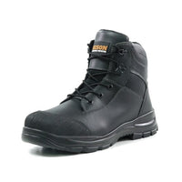 Bison Safety Boots - Black Zip/Lace