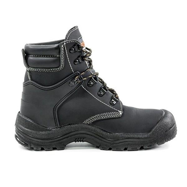 Bison Safety Boots - Black Lace Up