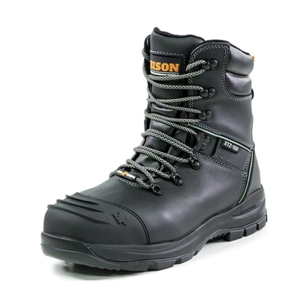 Bison Safety Boots - High Leg Zip/Lace Safety Boot