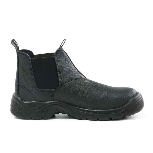 Bison Safety Boots - Black Slip-On