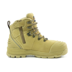 Bison Safety Boots - Wheat Zip/Lace