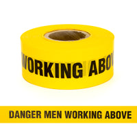 Safety Warning Tape - "Danger Men Working Above"