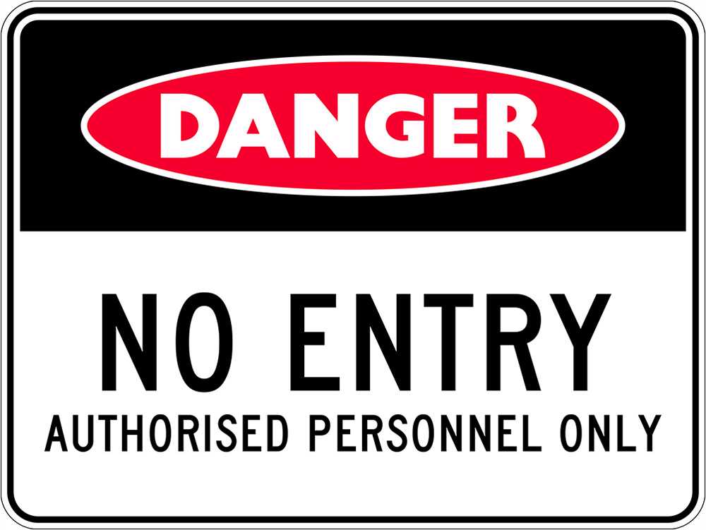 Danger Sign | No Entry Authorised Personnel Only- 450 x 300mm