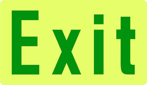 Emergency & Exit Sign | Exit - Luminescent- 290 x 162mm