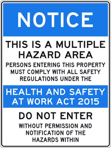 Do Not Multiple Box Sign Notice Sign | Multiple Hazard, Persons Must Comply-W450mm x H600mm ...