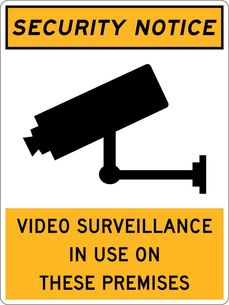 Security Notice Sign | Video Surveillance In Use- 225 x 300mm