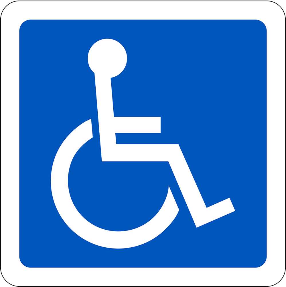 Wheelchair Sign -150 x 150mm Self Adhesive
